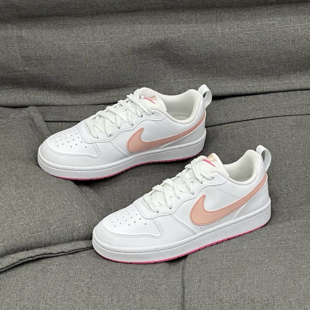 Nike/耐克Court BoroughLow2白粉复古低帮女子休闲板鞋DV5456-111,运动鞋new,板鞋,淘宝优惠券,粉丝福利购,淘宝优惠卷