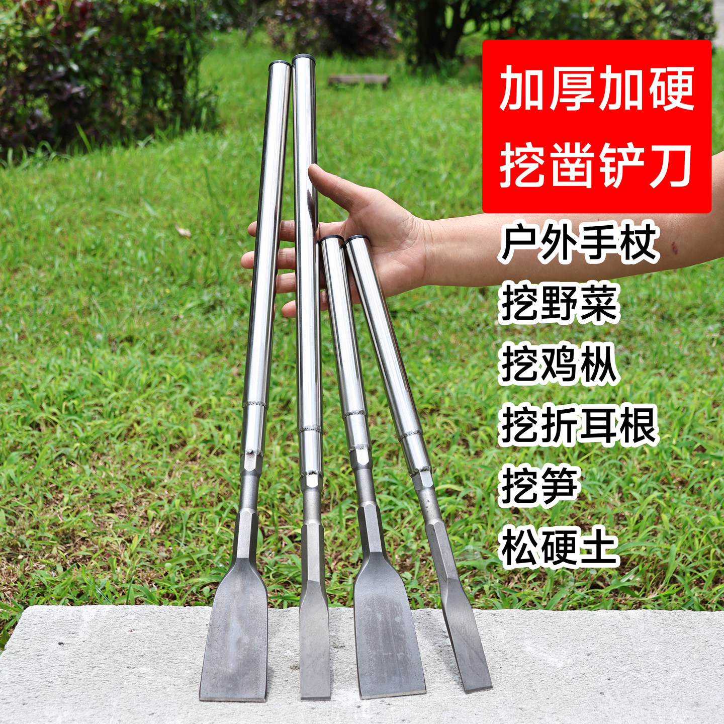 挖土铲子挖笋专用铲钢铲铁锹刨树皮工具山药挖药材神器鸡枞野菜铲