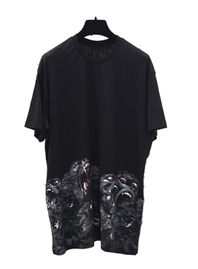 GVC群猴下摆短袖G家同款搞基猴t恤OS版型PDD网红同款男女装夏季潮