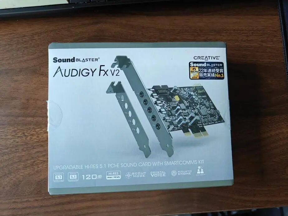 FX V2创新5.1内置独立声卡电脑PCIE音乐游戏声卡 5.1声道全新原封