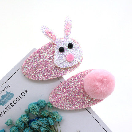 韩国进口材质儿童发饰品萌系可爱兔子宝宝发夹发卡女童云朵BB夹