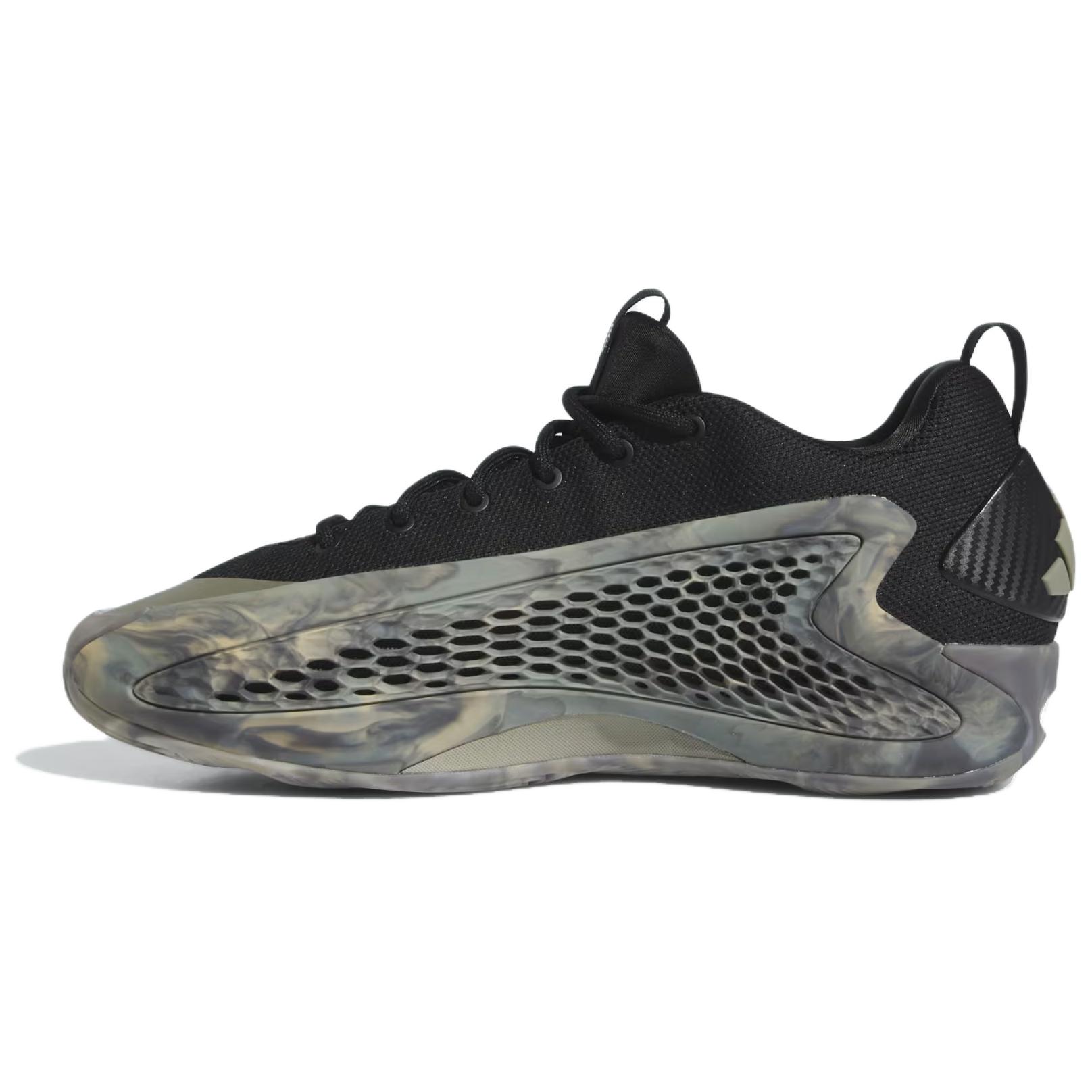 adidas A.E. 1 Low 舒适篮球鞋 男女同款 升腾黑迷彩运动减震透气