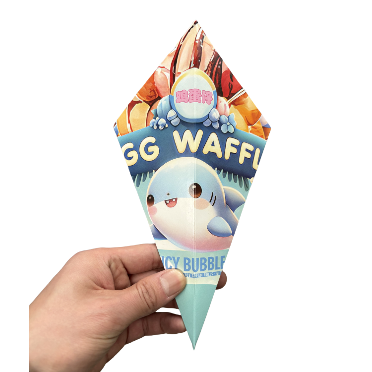 新款鸡蛋仔包装盒鸡蛋仔打包盒包装盒50个