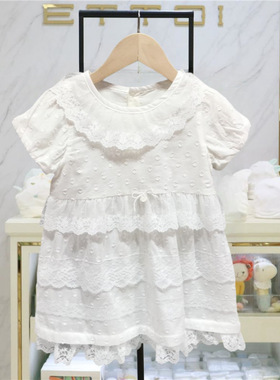 韩版女宝宝夏季新款白色蛋糕白纱裙公主风连衣裙MS532006