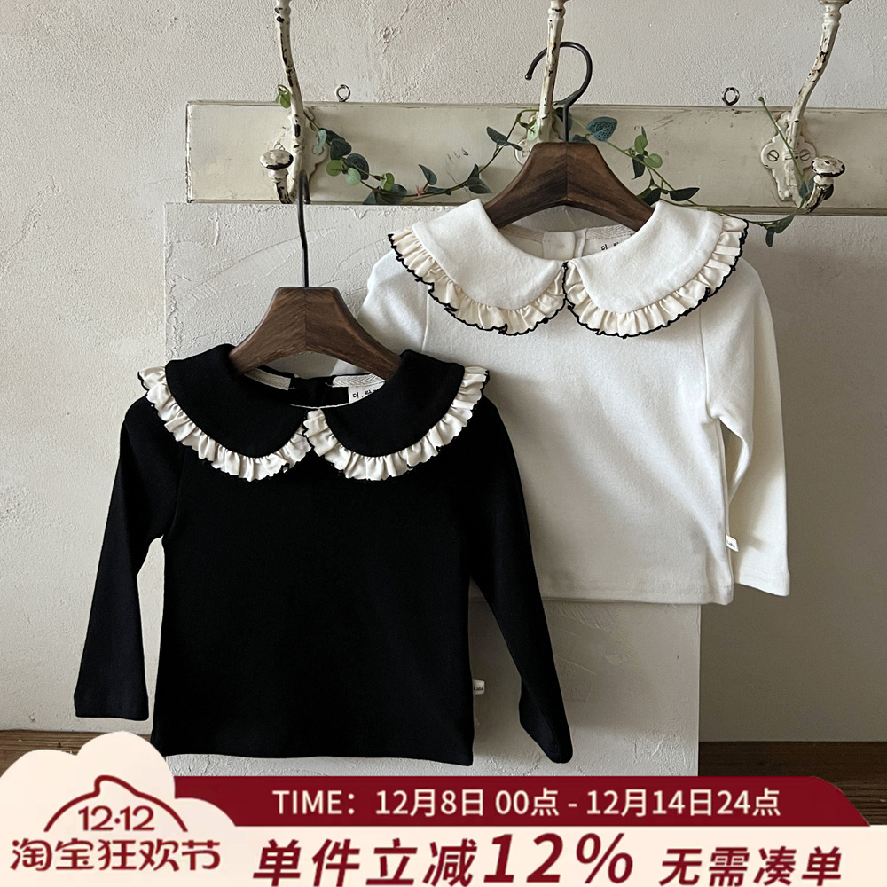 女童洋气娃娃领上衣打底衫