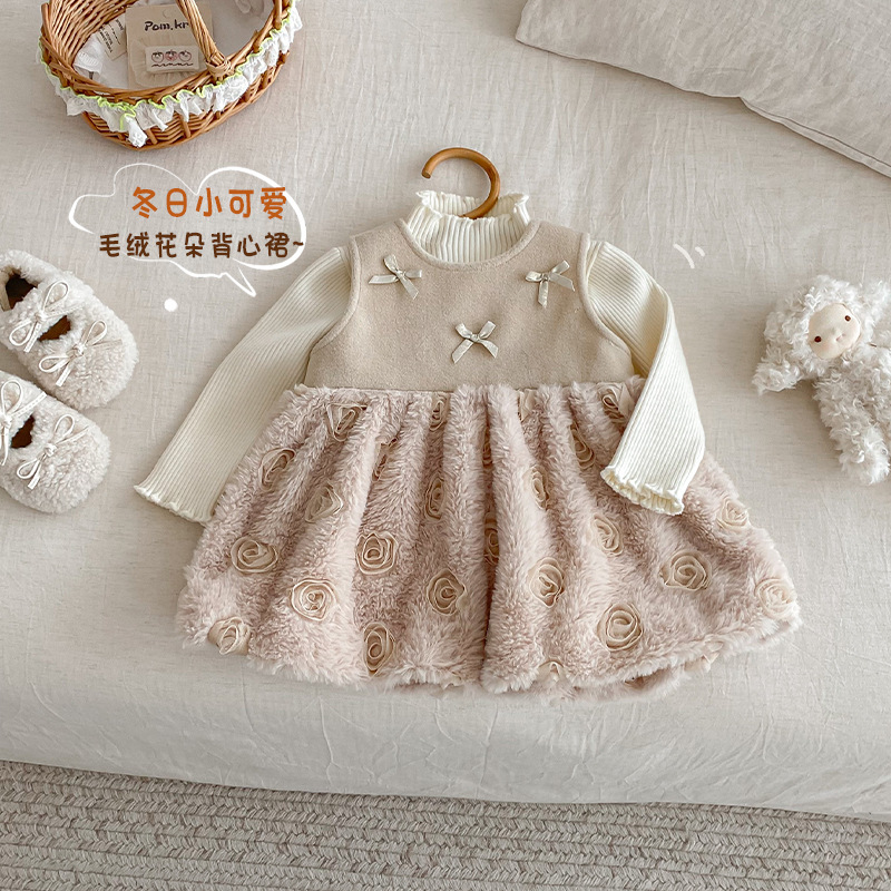 女童冬季加绒加厚公主裙