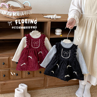 女童冬季丝绒加绒韩版公主裙