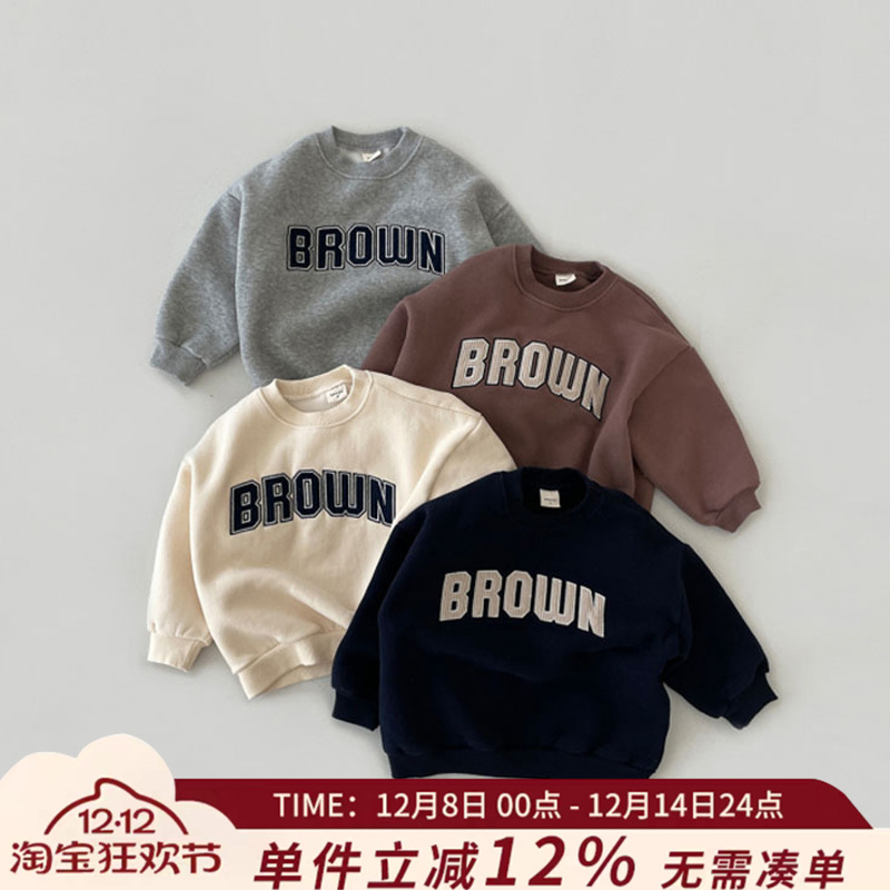 字母休闲卫衣圆领上衣