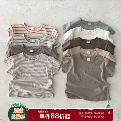 圆领短袖T恤ins韩版风