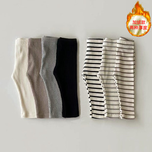 秋冬款 男女宝宝保暖长裤 婴儿加绒打底裤 裤 子春秋外穿 弹力修身 韩版
