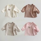 宝宝保暖打底衫 男女童加厚婴儿T恤 上衣秋冬装 春秋款 儿童卡通长袖