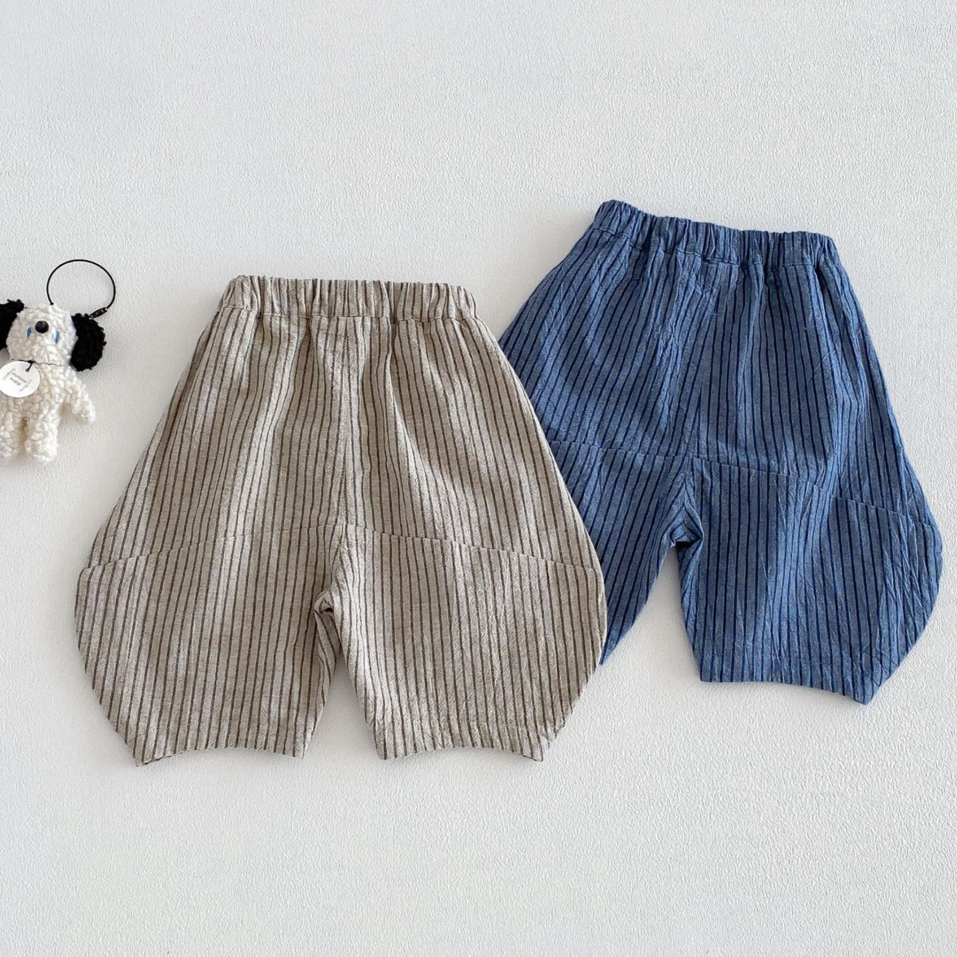 宝宝条纹长裤夏季薄款儿童洋气韩版宽松休闲裤男女童夏装阔腿裤子