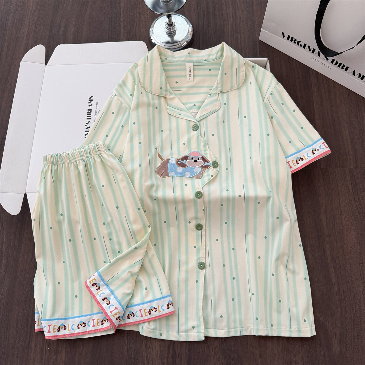超爽云感棉睡衣女清新家居服套装