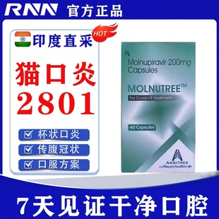 印度进口2801杯状冠状口炎传腹无痛方案干性湿性传腹口服猫用胶囊