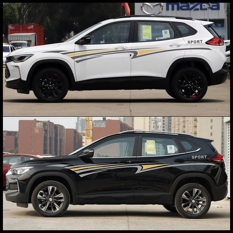 适用雪佛兰创酷车身拉花贴纸创界个性改装彩条腰线贴画汽车装饰贴