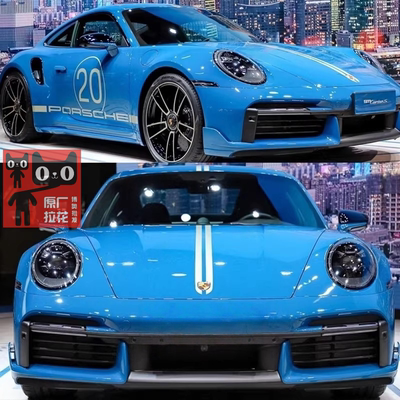 适用于保时捷911turbo拉花车贴carrera车身侧裙边贴纸992机盖改装