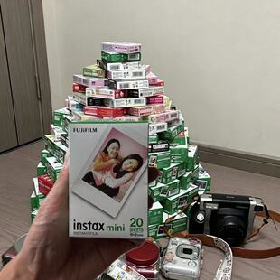 拍立得相纸富士mini12白边/20张/40张/100张富士迷你3寸通用相纸