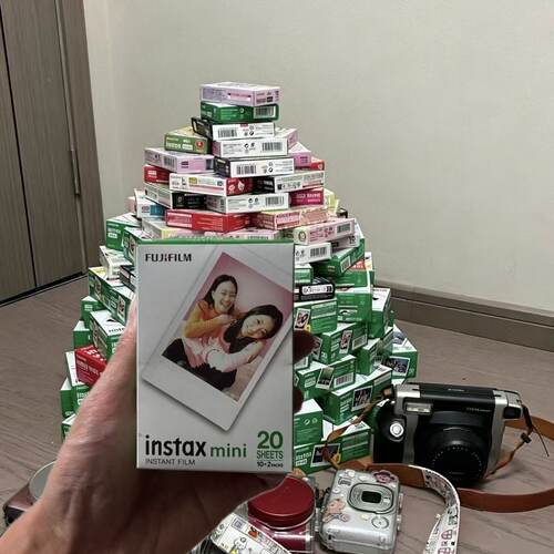 拍立得相纸富士mini12白边/20张/40张/100张富士迷你3寸通用相纸