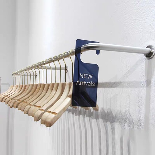 服装店不锈钢拉丝银上墙展示架