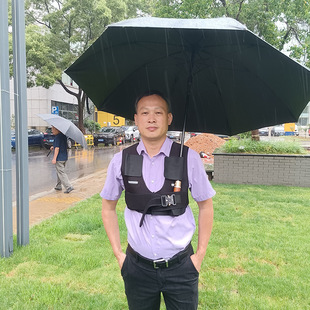 双肩式户外钓鱼遮阳打伞固定背心两用防晒防紫外线免手持撑伞神器