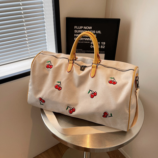 旅行包女手提帆布轻便大容量短途行李包男出差旅游外出便携健身包