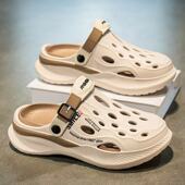 男款 夏季 外穿防滑防臭两用包头拖鞋 2025年洞洞鞋 运动休闲沙滩凉鞋