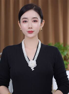 夏季2026新款花朵贝珠腰带女时尚百搭收腰显瘦腰带连衣裙项链腰链