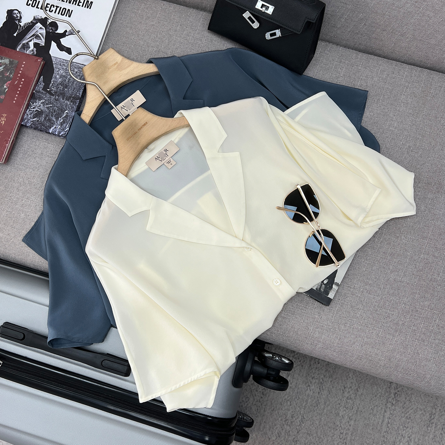 客供桑蚕丝双绉极简老钱风衬衫