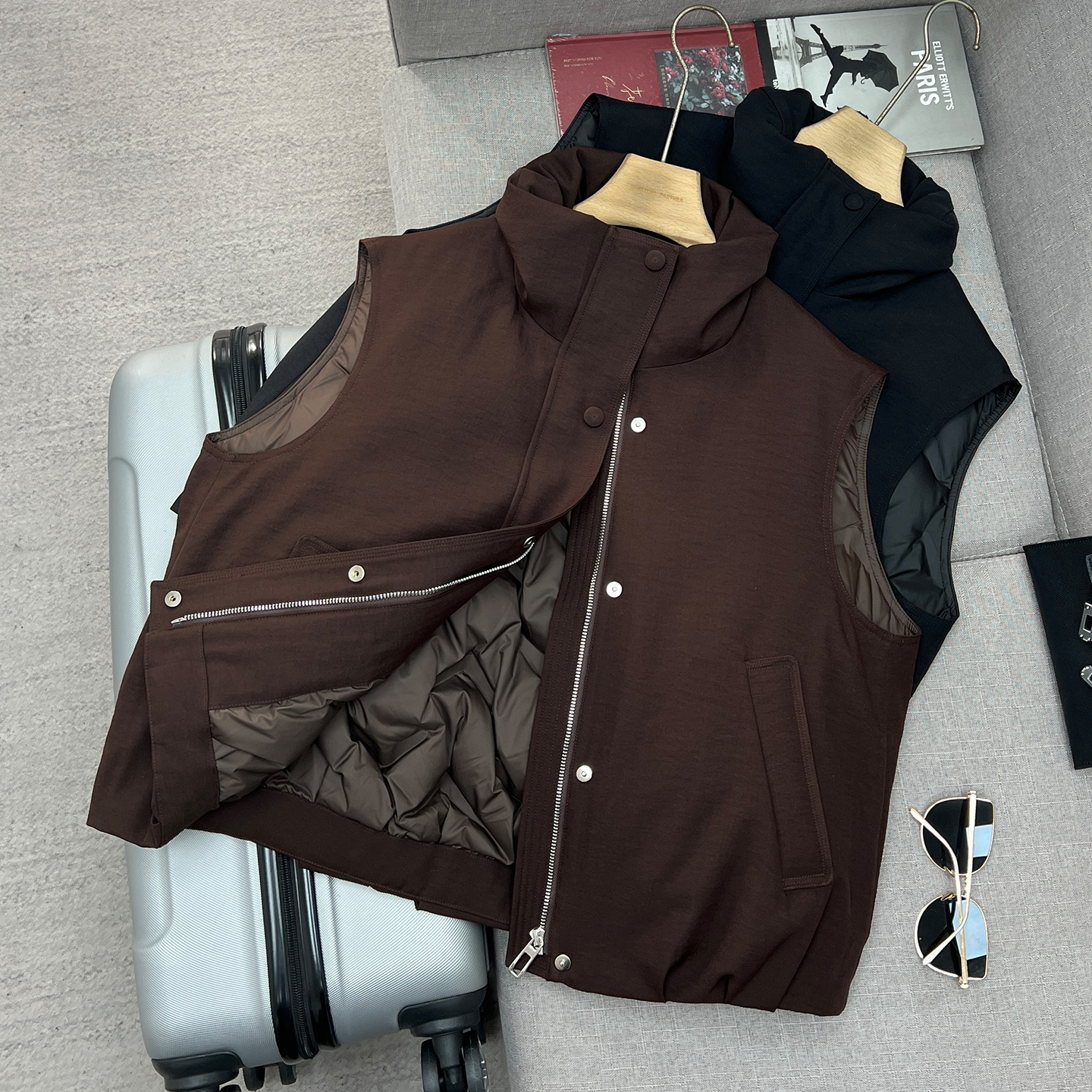 90白鸭绒立领保暖显瘦羽绒服马甲