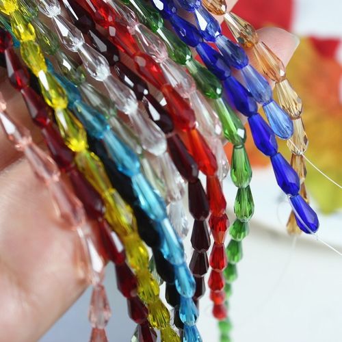 长水滴水晶散珠子DIY发簪材料