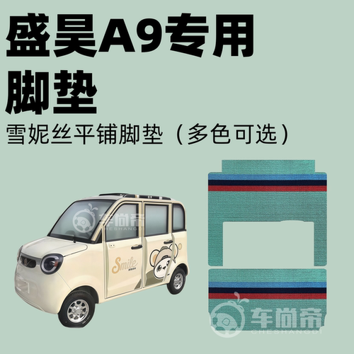 新款【盛昊A9/MINI脚垫】电动四轮车a9专用雪妮丝脚垫丝圈脚踏垫