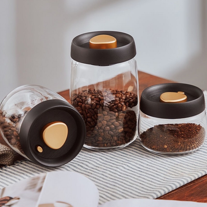 抽真空密封罐玻璃家用奶粉盒便携瓶子带盖辅食罐咖啡豆收纳储物罐