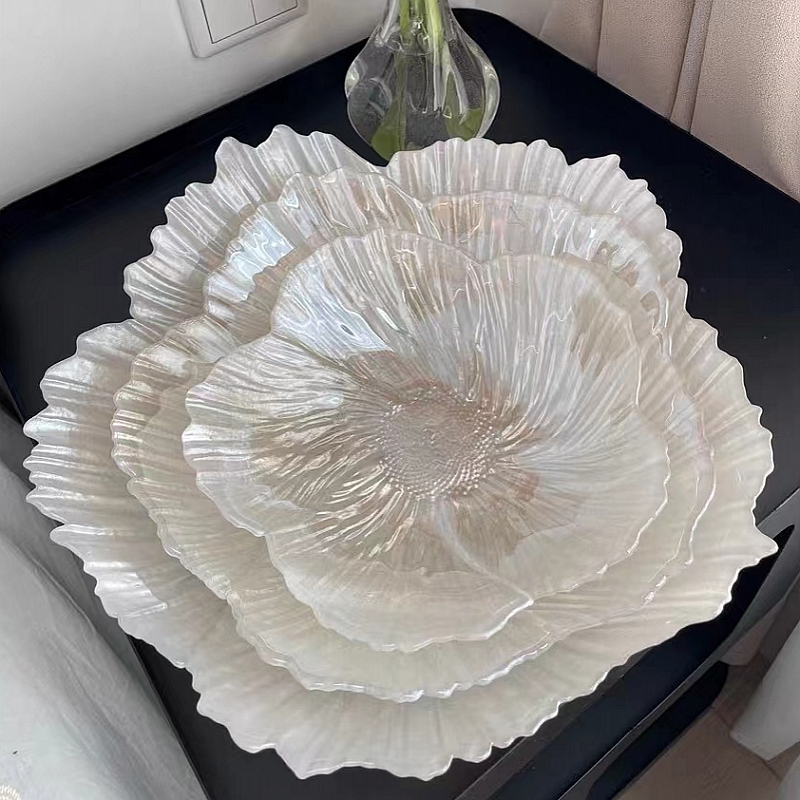 北欧现代花朵造型家用果盘子