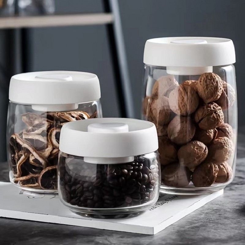 抽真空密封罐玻璃家用奶粉盒便携瓶子带盖辅食罐咖啡豆收纳储物罐