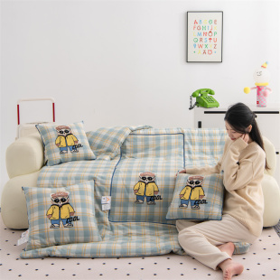 车载抱枕车用被子两用纯棉新款A类多功能枕头毯子二合一空调被夏