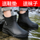 防滑成人户外钓鱼防水鞋 新款 耐磨男女工地洗车工作厨师鞋 男款 雨鞋