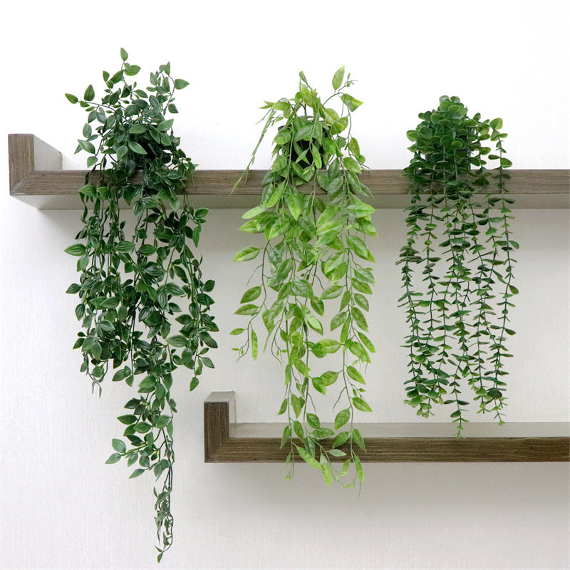 仿真绿植垂挂藤蔓假花情人泪家居客厅摆设吊篮装饰悬挂绿植小盆栽