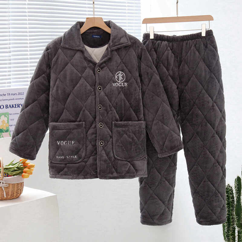 睡衣三层夹棉袄加厚牛奶绒夹棉珊瑚绒家居服套装中老年保暖爸爸装,女士内衣/男士内衣/家居服,睡衣/家居服套装,淘宝优惠券,粉丝福利购,淘宝优惠卷