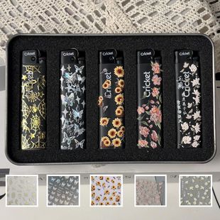 网红爆款磨砂黑一次性打火机正品草蜢cricket个性创意diy浮雕送友