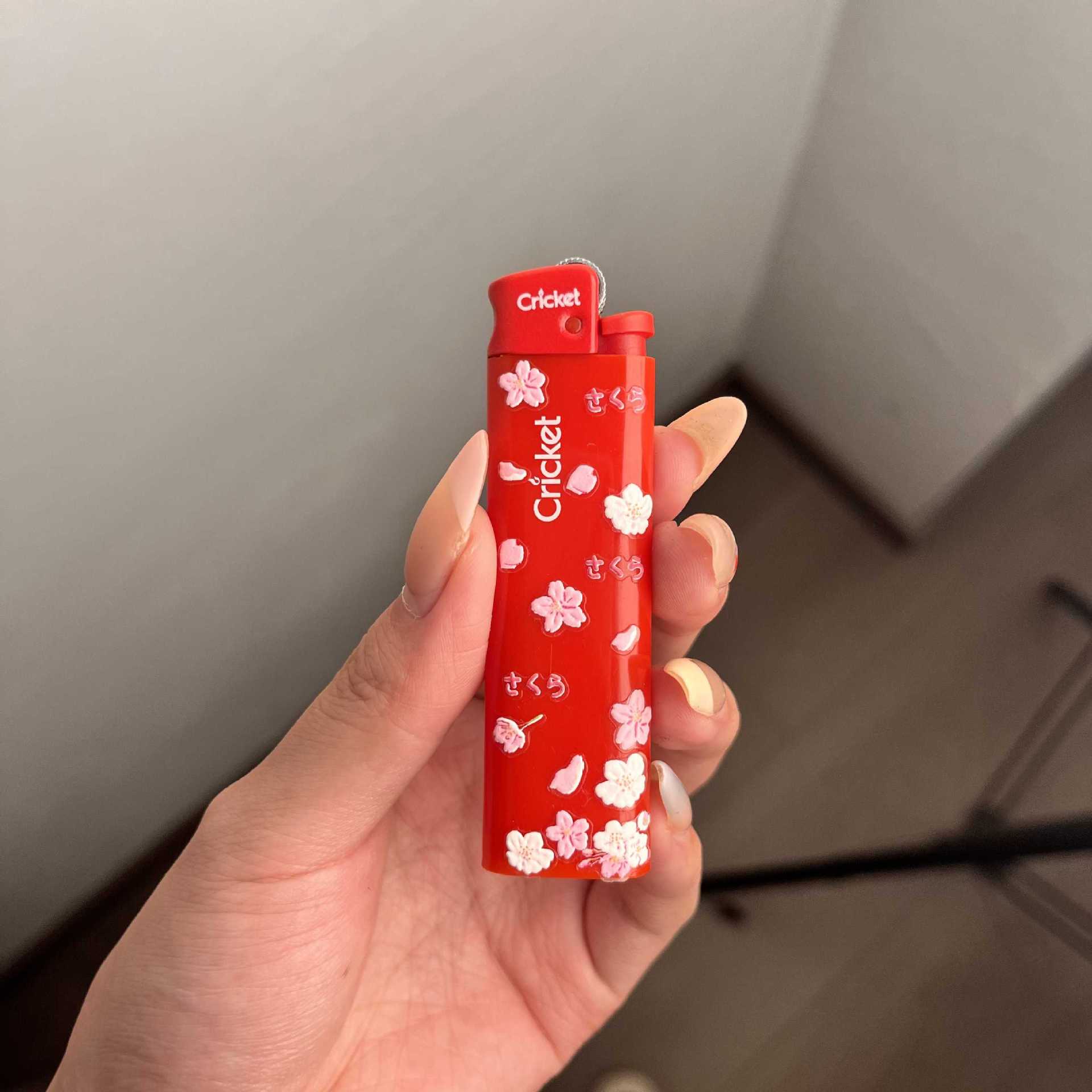 网红爆款草蜢cricket防爆打火机正品送男友礼物花草一次性打火机
