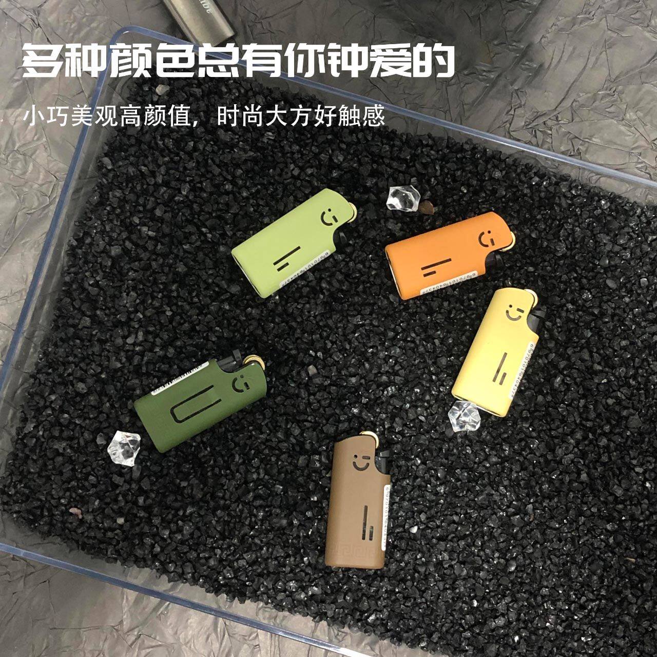 新款迷你打火机砂轮短款金属铁壳炫酷可爱老式滑轮龙顺打火机送友