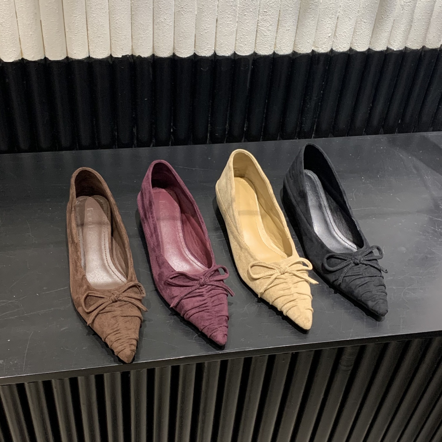 尖头浅口单鞋女2025秋季女鞋新款瓢鞋配裙子内增高鞋子平底豆豆鞋