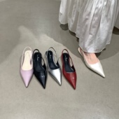 配裙子包头凉鞋 2026春夏新款 女外穿 气质仙女风后空尖头穆勒鞋 法式