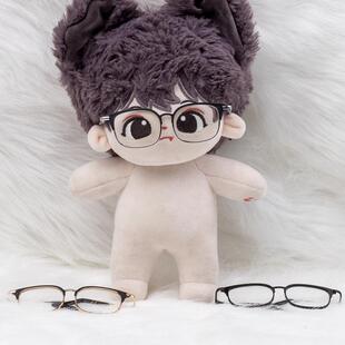 现货20CM棉花娃娃眼镜9CM宽17cm拉布布马卡龙6.5cm用眼镜配饰装