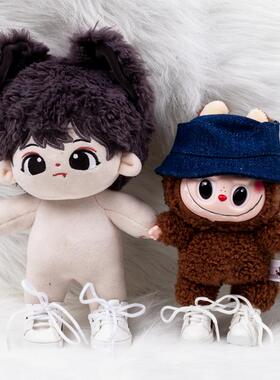 20cm娃鞋配饰配件17cmlabubu马卡龙穿鞋子15cm明星同款娃娃鞋皮鞋