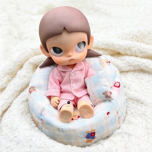 20Cm嘎子姐1/8体可动人偶坐垫拉布布多功能圆形抱枕哭娃毛绒配件