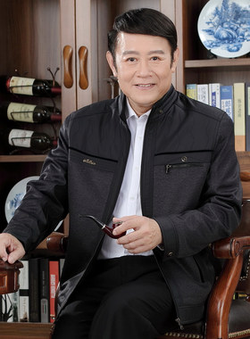 夹克宽松爸爸装中老年人男士外套