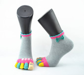 五趾袜脚模道具无缝塑料光滑袜模五指脚模袜子脚运动袜抽象脚模型