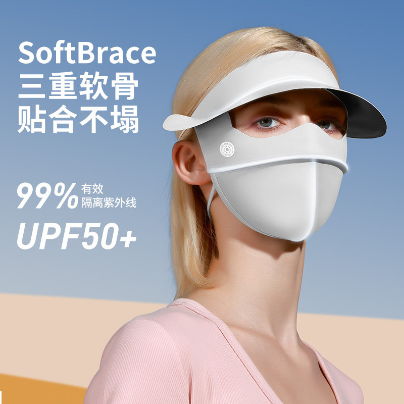 夏季防晒骑行口罩防紫外线面罩女脸基尼冰丝全脸遮阳骑车电动车薄