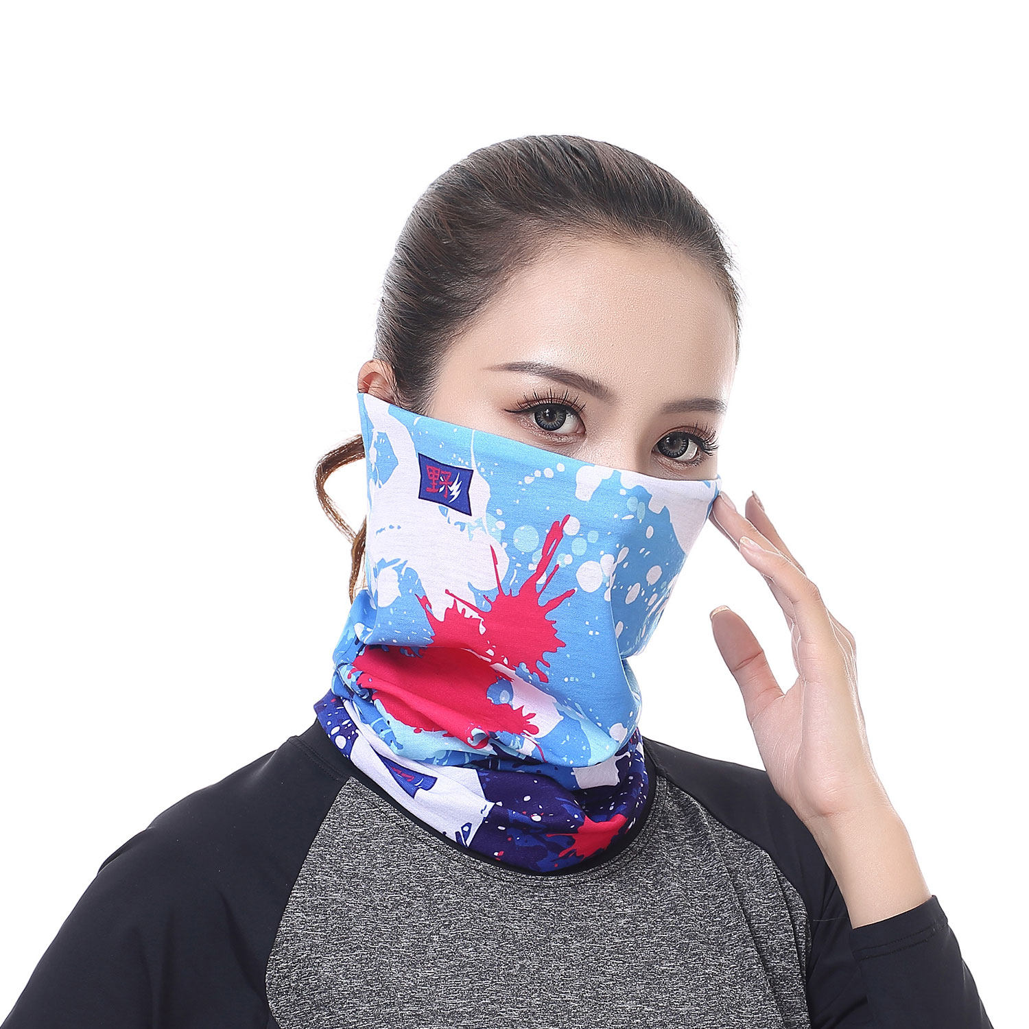 防晒面罩骑行头巾运动面巾脖套